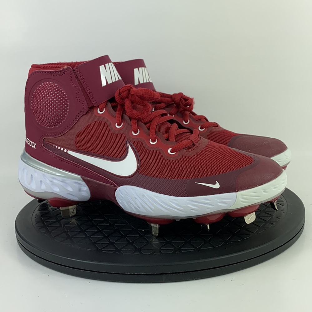 Nike Alpha Huarache Elite 3 Mid Baseball Cleats Maroon CK0745-601 Men's Size 7 - Picture 3 of 14